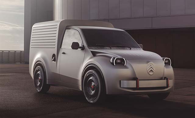 Citroën reveals electric 2CV Fourgonnette commercial vehicle concept
